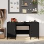 vidaXL Escritorio de madera contrachapada negro 140x50x75 cm vidaXL Escritorio de madera contrachapada negro 140x50x75 cm