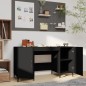 vidaXL Escritorio de madera contrachapada negro 140x50x75 cm vidaXL Escritorio de madera contrachapada negro 140x50x75 cm