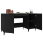 vidaXL Escritorio de madera contrachapada negro 140x50x75 cm vidaXL Escritorio de madera contrachapada negro 140x50x75 cm