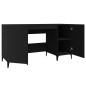 vidaXL Escritorio de madera contrachapada negro 140x50x75 cm vidaXL Escritorio de madera contrachapada negro 140x50x75 cm