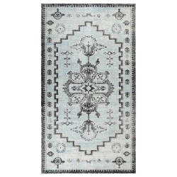 vidaXL Alfombra de exterior tejido plano verde y gris 115x170 cm