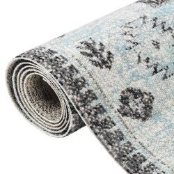 vidaXL Alfombra de exterior tejido plano verde y gris 115x170 cm