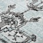 vidaXL Alfombra de exterior tejido plano verde y gris 115x170 cm