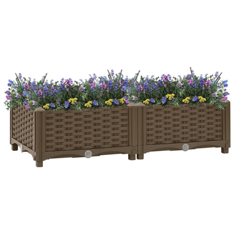 vidaXL Arriate 80x40x23 cm polipropileno