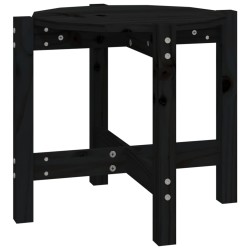 vidaXL Mesa de centro de madera maciza de pino negro Ø52,5x45 cm