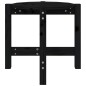 vidaXL Mesa de centro de madera maciza de pino negro Ø52,5x45 cm vidaXL Mesa de centro de madera maciza de pino negro Ø52,5x45 cm