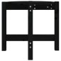 vidaXL Mesa de centro de madera maciza de pino negro Ø52,5x45 cm vidaXL Mesa de centro de madera maciza de pino negro Ø52,5x45 cm