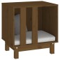 vidaXL Cama para perros madera maciza pino marrón miel 50x40x52 cm