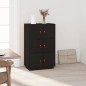 vidaXL Aparador de madera maciza de pino negro 67x40x108,5 cm vidaXL Aparador de madera maciza de pino negro 67x40x108,5 cm
