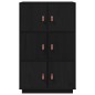 vidaXL Aparador de madera maciza de pino negro 67x40x108,5 cm vidaXL Aparador de madera maciza de pino negro 67x40x108,5 cm
