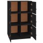 vidaXL Aparador de madera maciza de pino negro 67x40x108,5 cm vidaXL Aparador de madera maciza de pino negro 67x40x108,5 cm
