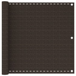 vidaXL Toldo para balcón HDPE marrón 90x400 cm