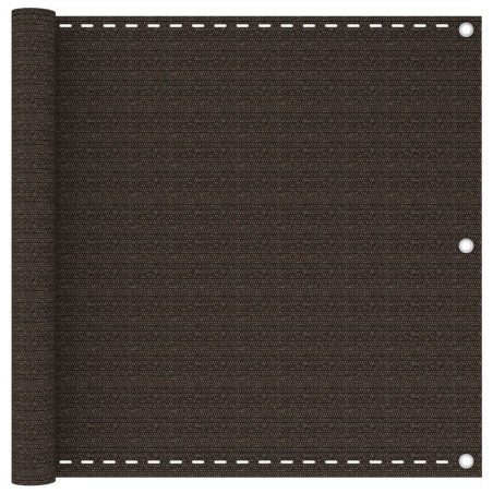 vidaXL Toldo para balcón HDPE marrón 90x400 cm