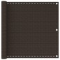 vidaXL Toldo para balcón HDPE marrón 90x400 cm vidaXL Toldo para balcón HDPE marrón 90x400 cm