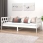 vidaXL Sofá cama madera maciza de pino blanco 90x190 cm vidaXL Sofá cama madera maciza de pino blanco 90x190 cm