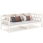 vidaXL Sofá cama madera maciza de pino blanco 90x190 cm vidaXL Sofá cama madera maciza de pino blanco 90x190 cm