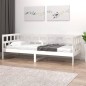 vidaXL Sofá cama madera maciza de pino blanco 90x190 cm vidaXL Sofá cama madera maciza de pino blanco 90x190 cm