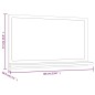 vidaXL Espejo de baño madera contrachapada roble ahumado 60x10,5x37 cm vidaXL Espejo de baño madera contrachapada roble ahumado 60x10,5x37 cm