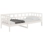 vidaXL Sofá cama madera maciza de pino blanco 90x190 cm vidaXL Sofá cama madera maciza de pino blanco 90x190 cm