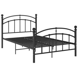 vidaXL Estructura de cama de metal negro 120x200 cm