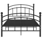 vidaXL Estructura de cama de metal negro 120x200 cm vidaXL Estructura de cama de metal negro 120x200 cm