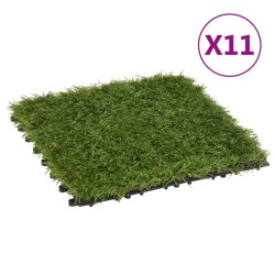 vidaXL Baldosas de césped artificial 11 uds verde 30x30 cm