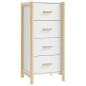 vidaXL Aparador alto madera contrachapada blanco 42x38x90 cm vidaXL Aparador alto madera contrachapada blanco 42x38x90 cm