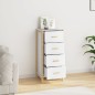 vidaXL Aparador alto madera contrachapada blanco 42x38x90 cm vidaXL Aparador alto madera contrachapada blanco 42x38x90 cm