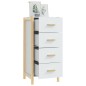 vidaXL Aparador alto madera contrachapada blanco 42x38x90 cm vidaXL Aparador alto madera contrachapada blanco 42x38x90 cm