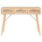 vidaXL Mesa consola madera pino maciza ratán natural 105x30x75 cm vidaXL Mesa consola madera pino maciza ratán natural 105x30x75 cm