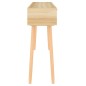 vidaXL Mesa consola madera pino maciza ratán natural 105x30x75 cm vidaXL Mesa consola madera pino maciza ratán natural 105x30x75 cm