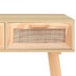 vidaXL Mesa consola madera pino maciza ratán natural 105x30x75 cm vidaXL Mesa consola madera pino maciza ratán natural 105x30x75 cm
