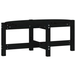 vidaXL Mesa de centro de madera maciza de pino negro 87x48x35 cm