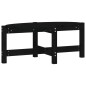 vidaXL Mesa de centro de madera maciza de pino negro 87x48x35 cm