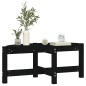 vidaXL Mesa de centro de madera maciza de pino negro 87x48x35 cm