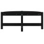 vidaXL Mesa de centro de madera maciza de pino negro 87x48x35 cm