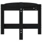 vidaXL Mesa de centro de madera maciza de pino negro 87x48x35 cm