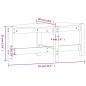 vidaXL Mesa de centro de madera maciza de pino negro 87x48x35 cm