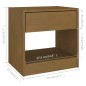 vidaXL Mesita de noche madera maciza de pino marrón miel 40x31x40 cm vidaXL Mesita de noche madera maciza de pino marrón miel 40x31x40 cm