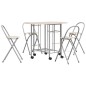 vidaXL Conjunto de comedor plegable 5 piezas MDF vidaXL Conjunto de comedor plegable 5 piezas MDF