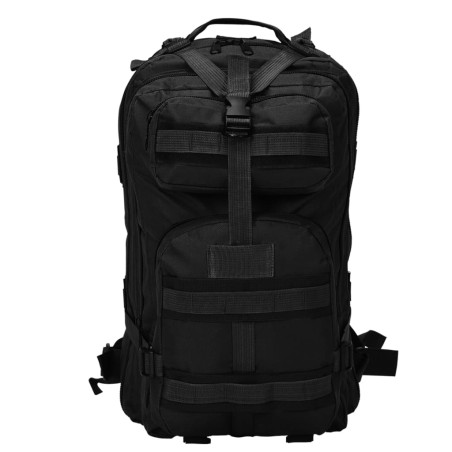 vidaXL Mochila estilo militar 50 L negra