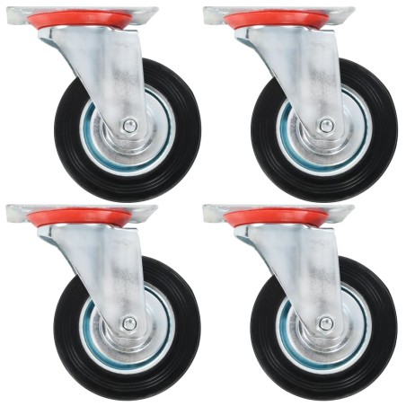 vidaXL Ruedas giratorias 4 unidades 100 mm