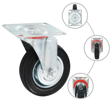 vidaXL Ruedas giratorias 4 unidades 100 mm