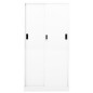 vidaXL Armario de oficina puerta corredera acero blanco 90x40x180 cm