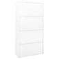 vidaXL Armario de oficina puerta corredera acero blanco 90x40x180 cm