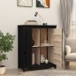 vidaXL Aparador de madera maciza de pino negro 83x41,5x100 cm vidaXL Aparador de madera maciza de pino negro 83x41,5x100 cm
