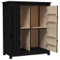 vidaXL Aparador de madera maciza de pino negro 83x41,5x100 cm vidaXL Aparador de madera maciza de pino negro 83x41,5x100 cm