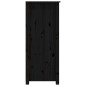 vidaXL Aparador de madera maciza de pino negro 83x41,5x100 cm vidaXL Aparador de madera maciza de pino negro 83x41,5x100 cm
