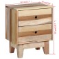 vidaXL Mesita de noche de madera reciclada maciza vidaXL Mesita de noche de madera reciclada maciza
