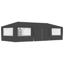 vidaXL Carpa profesional para fiestas con paredes gris 90 g/m² 4x9 m